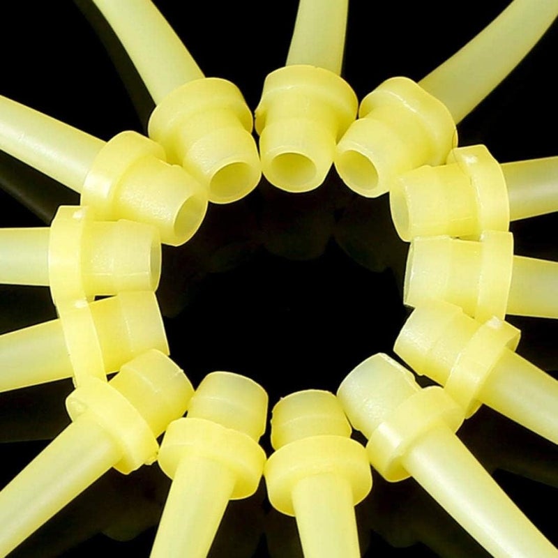 woobles Disposable Nozzles, 100pcs Dental Impression Oral Mixing Tips, Intraoral Bent Tip Oral Mixing Nozzle (Yellow) - Image 2